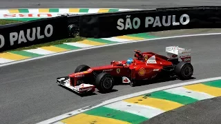 2012 Formula 1 Brazilian Grand Prix - Fernando Alonso vs Felipe Massa & Mark Webber.