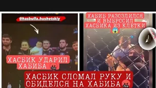 ХАСБИК УДАРИЛ ХАБИБА. ХАБИБ РАЗОЗЛИЛСЯ И ВЫБРОСИЛ ХАСБИКА ИЗ КЛЕТКИ😱. КОНФЛИКТ ХАБИБА И ХАСБИКА