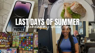 Last Days Of Summer + Unboxing the Iphone 14 pro || Vlog