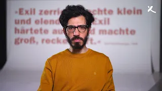 Omid Rezaee zitiert Lion Feuchtwanger – Zitatkampagne »Neues Leben im Exil« (2020)