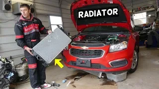 CHEVROLET CRUZE RADIATOR REPLACEMENT REMOVAL. CHEVY SONIC RADIATOR