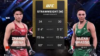 UFC 5 Gameplay Zhang Weili vs Alexa Grasso