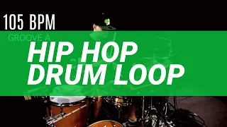 Hip hop drum loop 105 BPM // The Hybrid Drummer