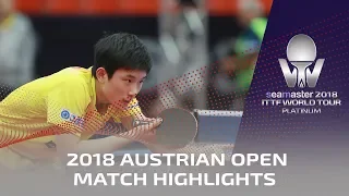 Xu Xin vs Tomokazu Harimoto I 2018 ITTF Austrian Open Highlights (1/4)