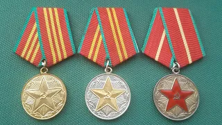 70 разновидностей Медаль за безупречную службу СССР Медаль за выслугу лет 1, 2, 3 степени. стоимость