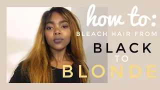 How to: bleach hair from BLACK to BLONDE | South African YouTuber