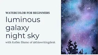 Watercolor Galaxy Night Sky