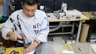 Amazing Process of Making Golf Shoes. Old Mass Production Factory In South Korea.