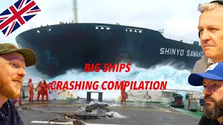Big Ships Crashing Compilation REACTION!! | OFFICE BLOKES REACT!!