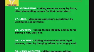 DIFFERENT TYPES OF CRIMES