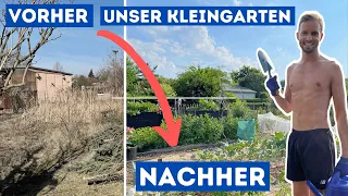 Before / after neglected allotment garden | Year in review 2021 | Garden Makeover VLOG 1/2