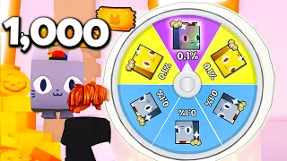 I Opened 1,000 Spinny Wheels AND GOT THIS... (Pet Simulator 99)