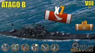 Atago B 7 Kills & 175k Damage | World of Warships Gameplay
