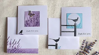 Pheasant and Lavender Cards, Just for You by Jo Rice - A Lavinia Stamps Tutorial