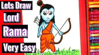 Draw LORD RAMA Step by Step  |very EASY tutorial for beginner kids