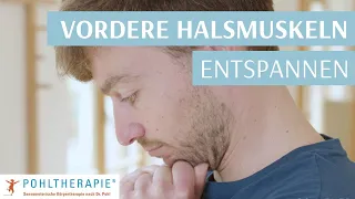 Bei Schluckbeschwerden & Kloß im Hals –  Übung vordere Halsmuskulatur