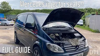 Mercedes diesel injector seal replacement Vito sprinter DTE