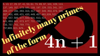 Number Theory | Infinitely many primes of the form 4n+1.