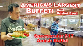 America's Largest Buffet!  Eating at an Extravagantly Humble Amish Buffet at Shady Maple Smorgasbord