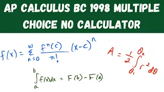 AP Calculus BC 1998 Multiple Choice 1-28 (no calculator)