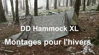 Montages d'hivers avec le tarp DDhammock XL