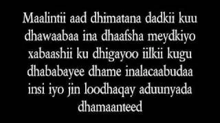 Somali Lyrics Presents - Dharaaraa - By - Miiraale - 2010