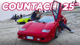 STALKING a LAMBORGHINI COUNTACH 25th Anniversary