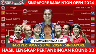 Hasil Lengkap R32 Singapore Open 2024 | Hari 1