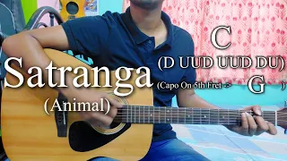 Satranga | Animal | Arijit Singh | Easy Guitar Chords Lesson+Cover, Strumming Pattern, Progressions.