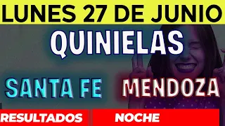 Resultados Quinielas Nocturna de Santa Fe y Mendoza, Lunes 27 de Junio