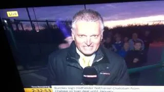 Man with dido on live Sky Sports News Everton report (deadl