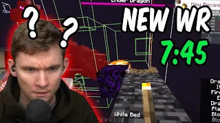 Noob reacts to NEW Minecraft Speedrun WR (7:45)