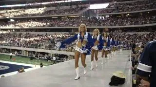 Dallas Cowboy Cheerleaders Dancing atop EndZone