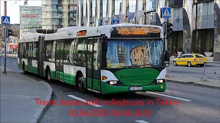 Trams, buses & trolleybuses in Tallinn - June 2020