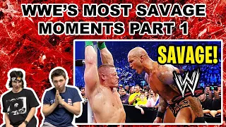 WWE MOST SAVAGE MOMENTS IN HISTORY PART 1 - REACTION!