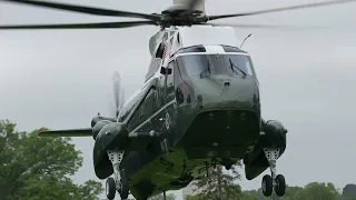 Marine One returns from Delaware after Beau Biden Memorial Service