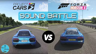 Project CARS 3 vs Forza Horizon 4 Sound Comparison - Audi R8 V10 Plus - PC 1440p 60fps