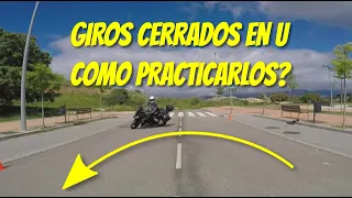 Cómo prácticar giros en U en moto