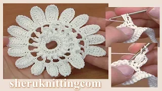 Irish Crochet Lace Spiral Motif Part 1 of 2