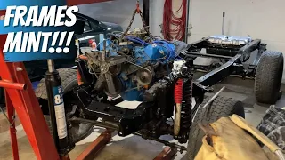 Bronco Frame Is Fully Painted + ENGINES IN!! (1979 Ford Bronco Restoration) |Part 14|