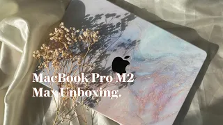 [ASMR] Unboxing  Macbook Pro M2 Max  ✨ Aesthetic ✨ and Chaotic 👩🏻‍🦯  + Set Up //  faeyeshmile