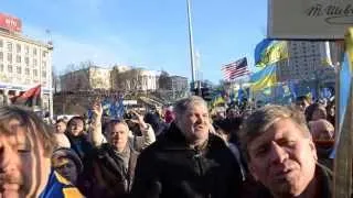 Пятое "народне віче" Гимн Украины Руслана Лыжичко Евромайдан в Киеве 2013