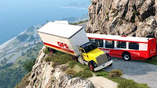 Trucks vs Cliff Roads – BeamNG.Drive #14