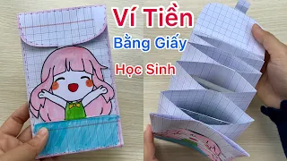 Cách gấp ví tiền nhiều ngăn bằng giấy ô li học sinh