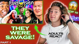Adults React To Eurovision 2023 Top 10! (Part 1) | Singer Reaction!