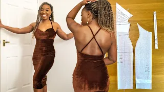 DIY Cowl Neck Dress Pattern & Sewing Tutorial