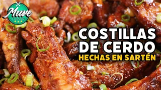 LAS MEJORES COSTILLAS DE CERDO EN SARTÉN Y MUY FÁCILES DE HACER| Muve Flavors