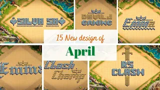 Top15  new bases of April//clash of clan // funny bases// name bases// #coc #clashofclan #attack