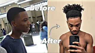 1 Year Natural Hair Growth Journey | For Men | Awkward Stage Pics/Vids Included (Type 4)