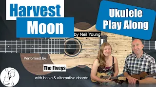 Harvest Moon Ukulele Play Along with basic and alternative chords( Neil Young )